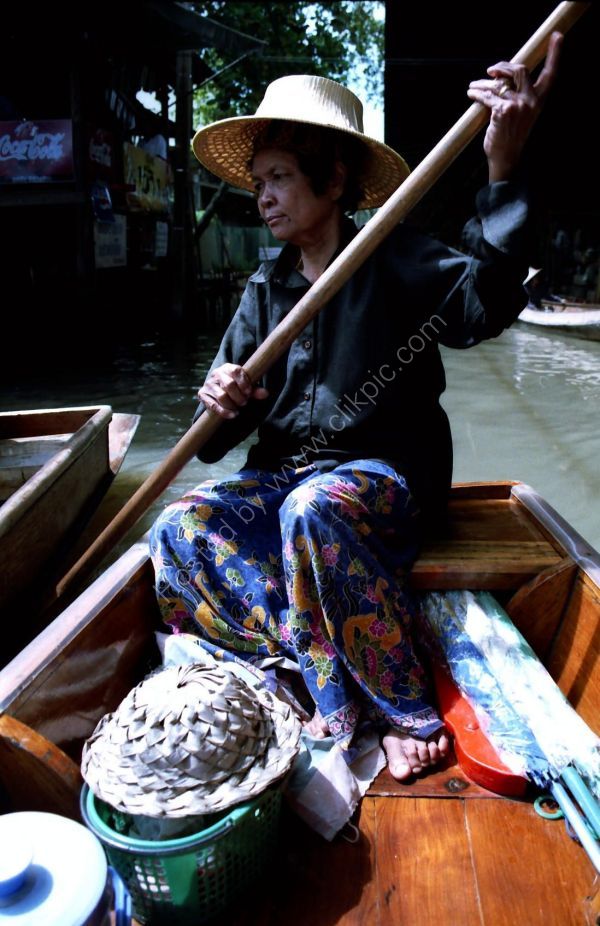 Thai Woman, Floating Market, Bangkok
